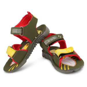 Kids Comfort Olive Green Velcro Sandal Comfortable and Stylish Kids Footwear