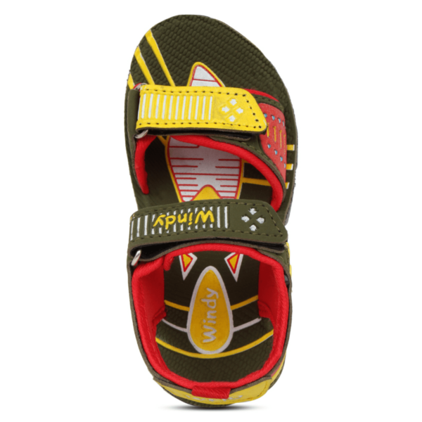 Kids Comfort Olive Green Velcro Sandal Comfortable and Stylish Kids Footwear