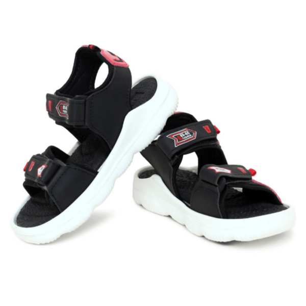 Boys' Stylish Black Velcro Sandals - Comfortable & Trendy Kids' Shoes