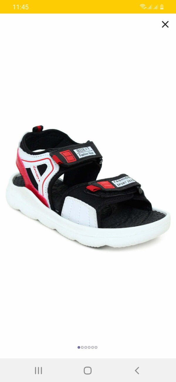 Boys' Stylish Black Velcro Sandals - Comfortable & Trendy Kids' Shoes
