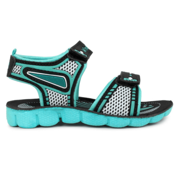Comfortable Kids Black Green Velcro Sandal with Stylish Design - Perfect Footwear for Little Explorers
