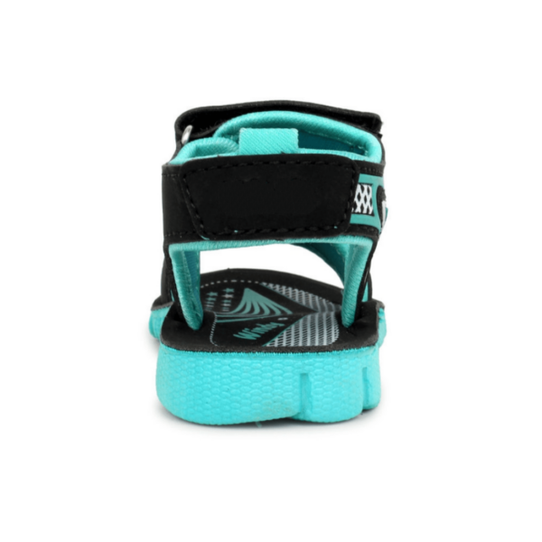 Comfortable Kids Black Green Velcro Sandal with Stylish Design - Perfect Footwear for Little Explorers