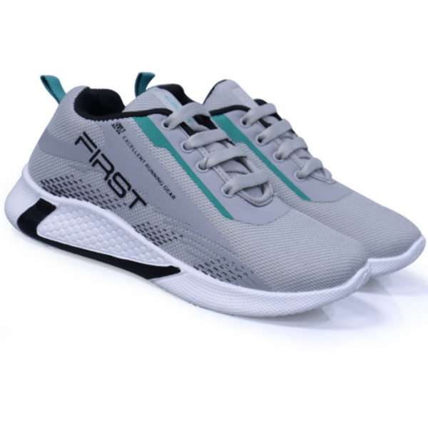 Kids Comfort Grey Lace-Up Sports Shoe Stylish, Supportive, and Perfect for Active Playtime