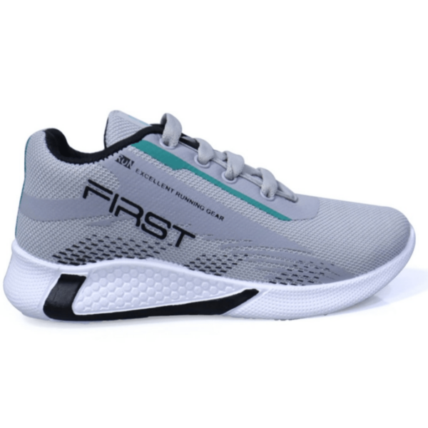 Kids Comfort Grey Lace-Up Sports Shoe Stylish, Supportive, and Perfect for Active Playtime