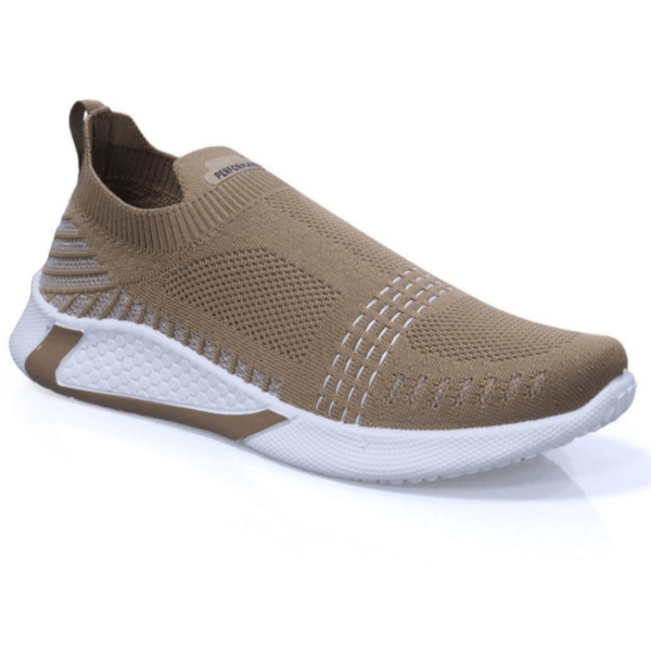 Men's Beige Slip-On Sports Shoes