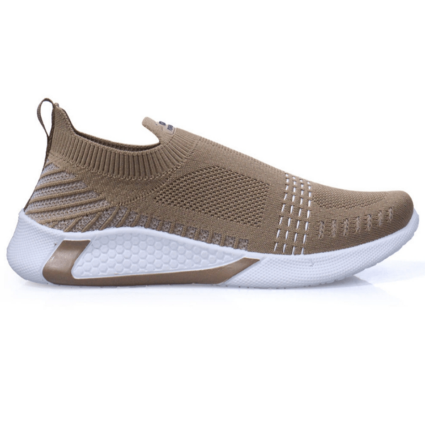 Men's Beige Slip-On Sports Shoes