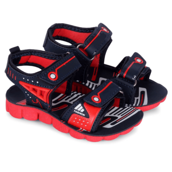Kids' Comfortable Stylish Red Velcro Sandals for Boys and Girls