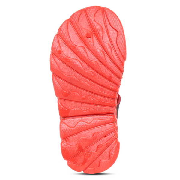 Kids' Stylish Navy Blue and Red Velcro Sandal