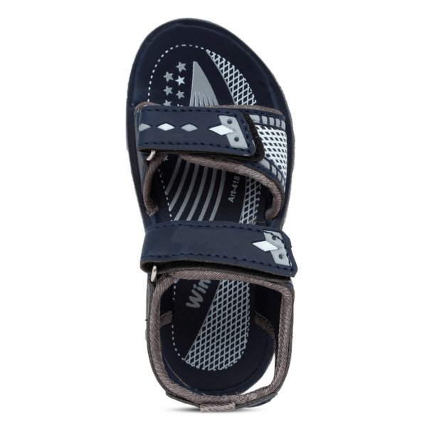 Kids' Grey Velcro Sandals