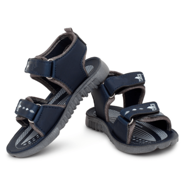 Kids' Grey Velcro Sandals