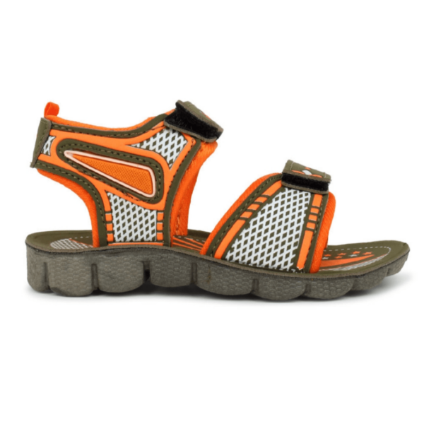 Kids Olive Green Velcro Sandals