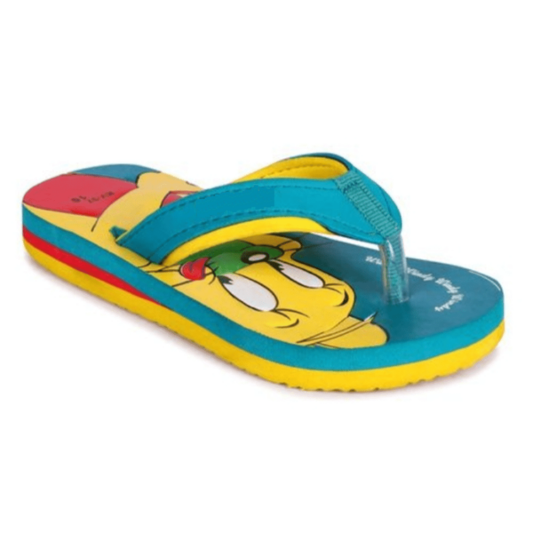 Kids Sky Blue Cartoon Flip-Flop Slippers
