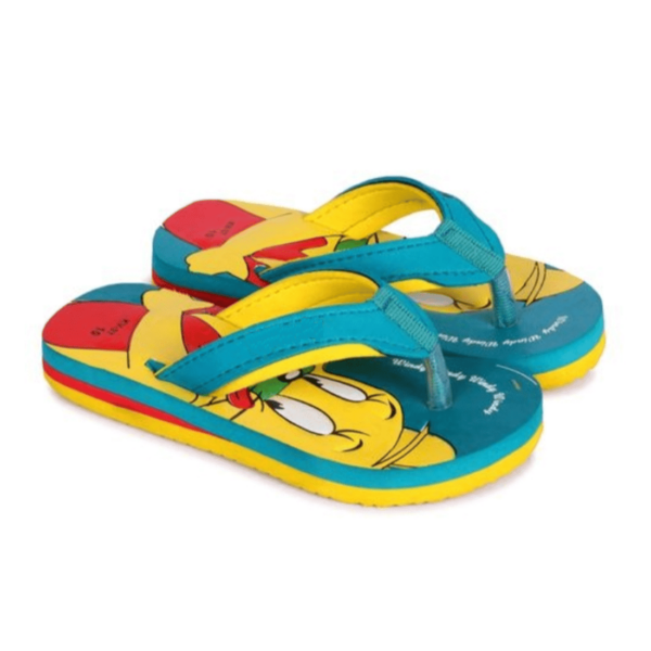 Kids Sky Blue Cartoon Flip-Flop Slippers