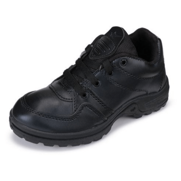 Comfort Lace Kids School Shoes - Durable and Stylish Footwear for Young Scholars with Secure Lacing System - Ideal for School and Everyday Wear - Available in Classic Black.