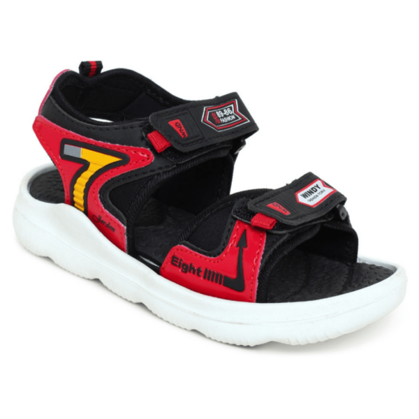 Kids' Black Velcro Stylish Sandals for Boys