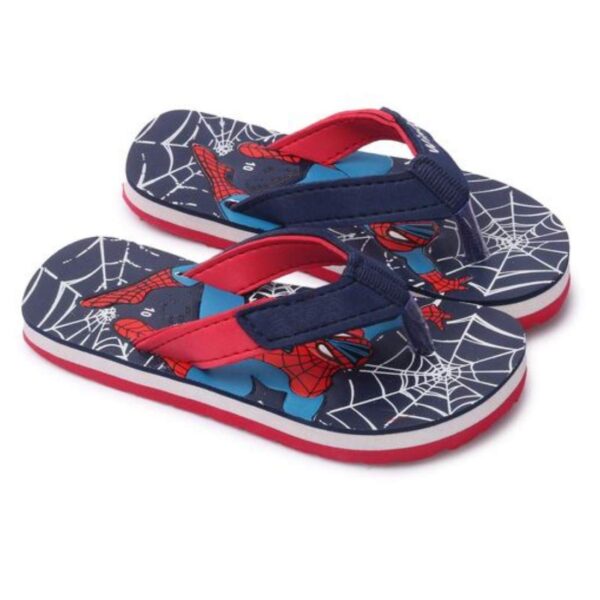 Kids' Navy Blue Spiderman Flip-Flops