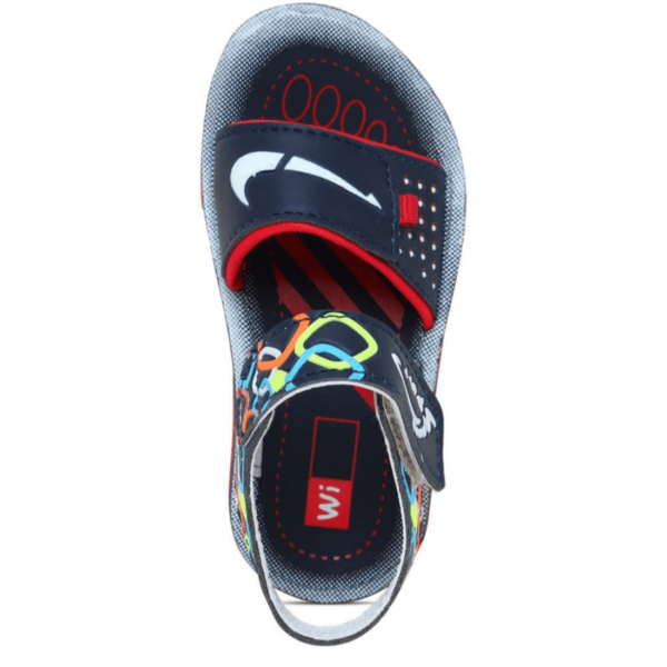 Kids Red & Blue Sandals with Comfortable Velcro Strap, Durable Design for Daily Wear