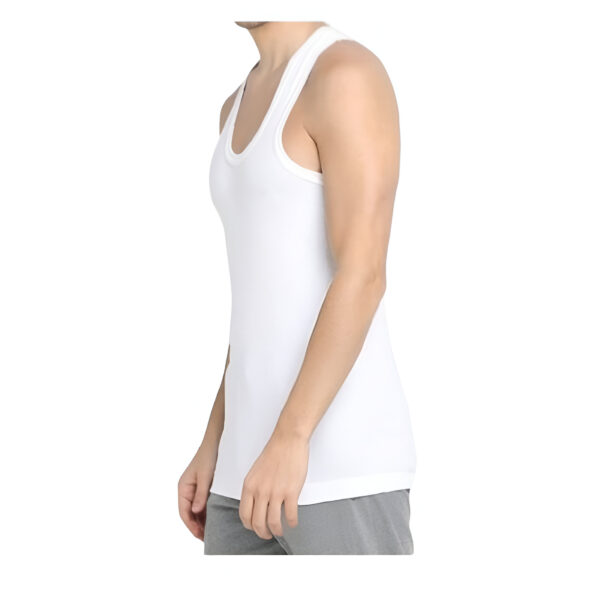 Men's Sleeveless Vests - Super Combed Cotton, Extended Length (Pack of 3)