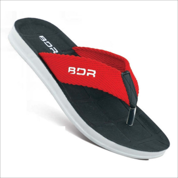 Kids Black & Red Trendy Flip-Flops