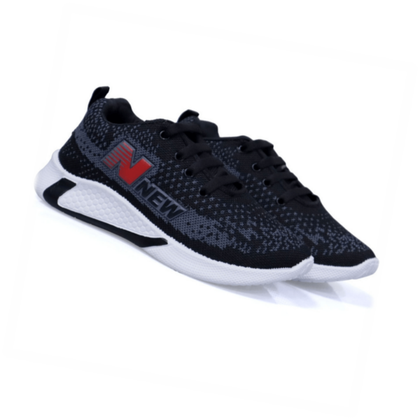 Stylish Kids Black and Red Lace-Up Sneakers for Boys and Girls