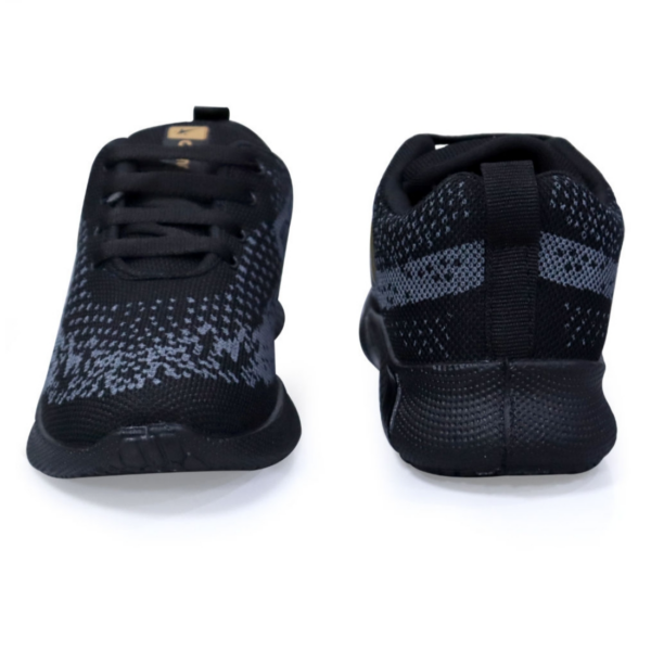 Kids' Stylish Black-Golden Sneakers