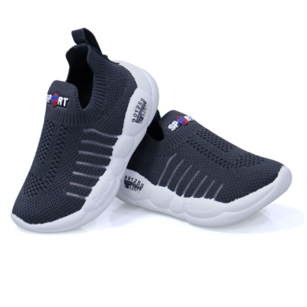 Kids Dark Grey Slip-On Shoes – Stylish and Comfortable Everyday Casual Footwear