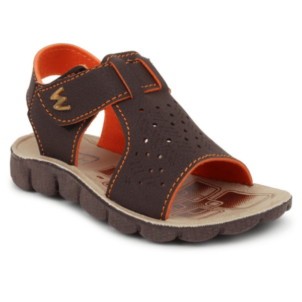 Kids Brown Velcro Sandals - Stylish and Comfortable Daily Wear for Little Feet
