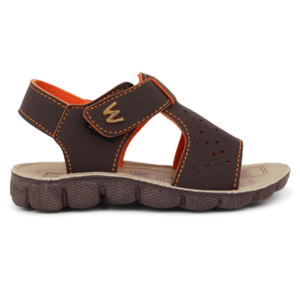 Kids Brown Velcro Sandals - Stylish and Comfortable Daily Wear for Little Feet