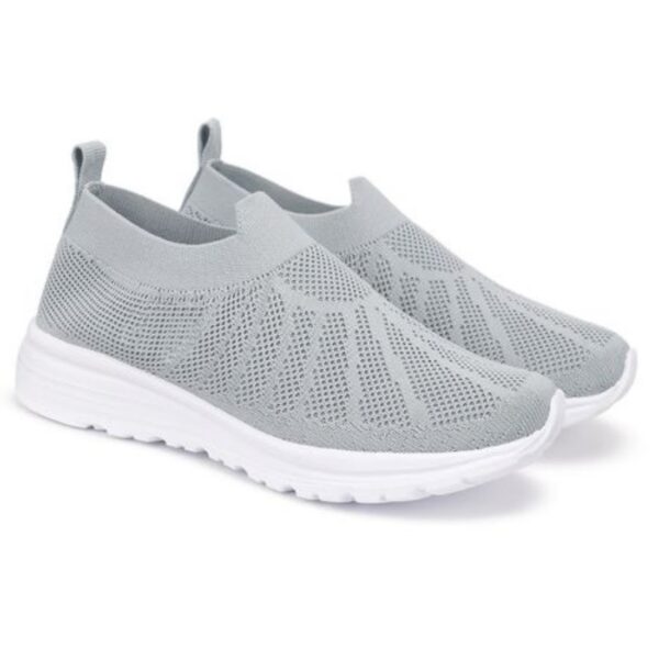 Kids Lightweight Grey Slip-On Shoes