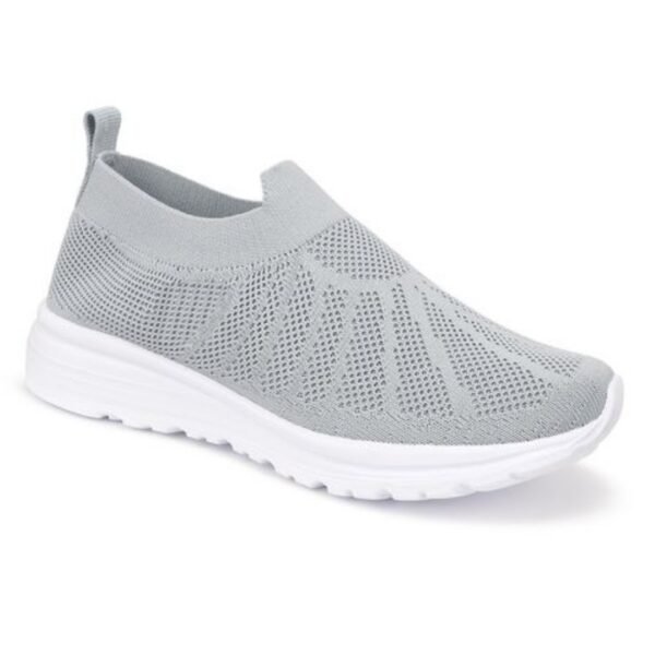 Kids Lightweight Grey Slip-On Shoes