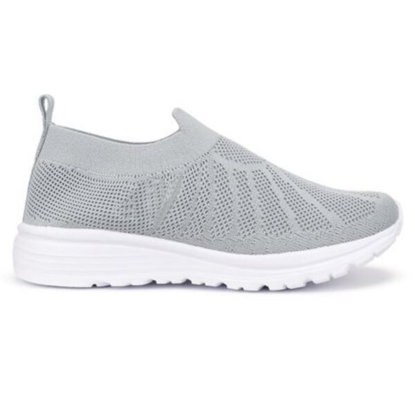 Kids Lightweight Grey Slip-On Shoes