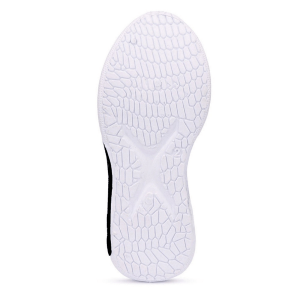 Kids' Black and White Slip-On Sports Shoes