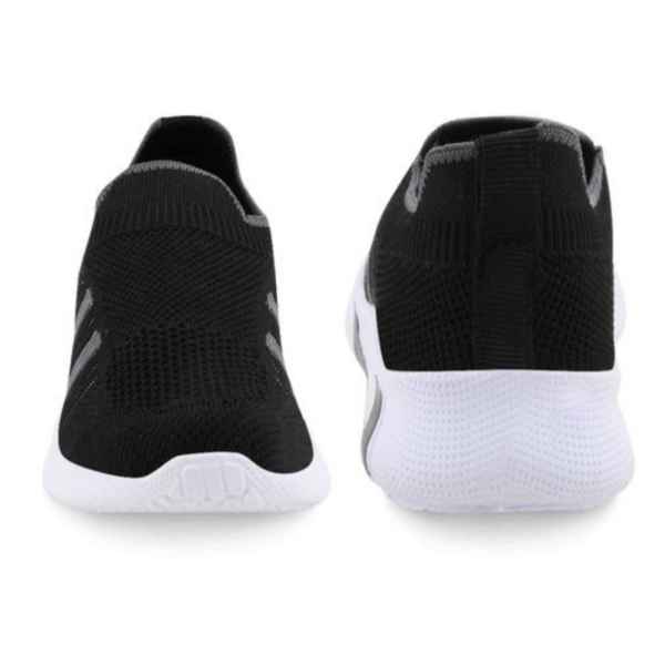 Kids' Black and Grey Slip-On Stylish Sports Shoes