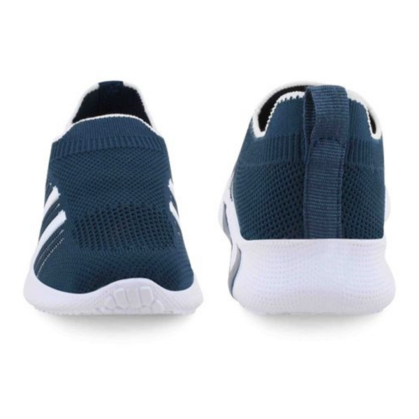 Kids' Lightweight Navy Blue Slip-On Sports Shoes with Breathable Knitted Mesh and Comfortable Sole for Daily Wear