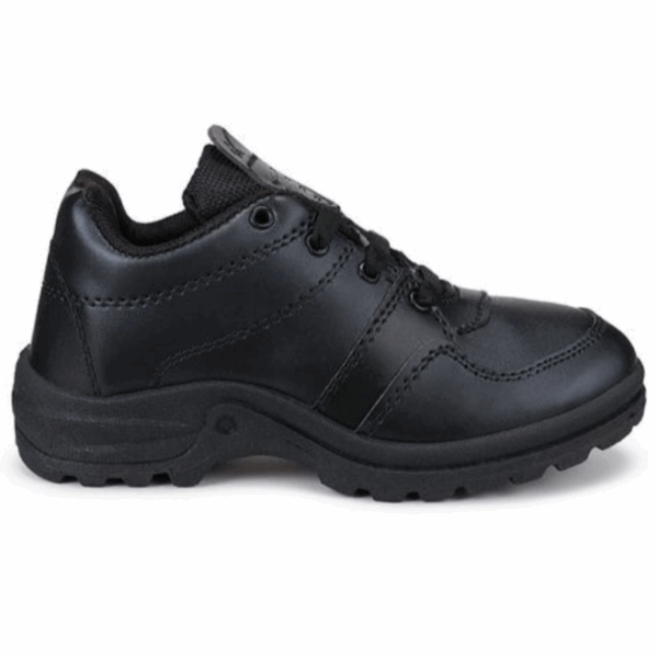 Kids Black Lace-Up School Shoes - Comfortable Leather-Look Formal Shoes for Boys