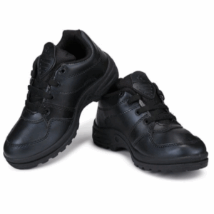 Kids Black Lace-Up School Shoes - Comfortable Leather-Look Formal Shoes for Boys