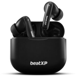 Tollymart Vibe XPods Bluetooth True Wireless Ear Buds with 60H Playtime, Quad Mic ENC, Gaming Mode with 40ms Low Latency, Type C Earphone with 11mm Drivers, IPX5, BT 5.3, Touch Control (Black)